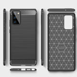 Husa de protectie Techsuit Carbon Silicone compatibil cu Samsung Galaxy Note 20 / Note 20 5G, Negru