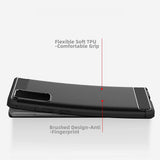Husa de protectie Techsuit Carbon Silicone compatibil cu Samsung Galaxy Note 20 / Note 20 5G, Negru