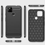 Husa de protectie Techsuit Carbon Silicone compatibil cu Google Pixel 5, Negru