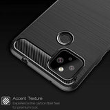 Husa de protectie Techsuit Carbon Silicone compatibil cu Google Pixel 5, Negru