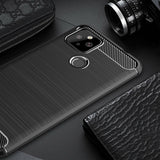 Husa de protectie Techsuit Carbon Silicone compatibil cu Google Pixel 5, Negru