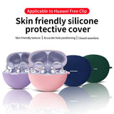 Casti Techsuit Silicone Case, for Huawei FreeClip, Smooth Ultrathin Material, Negru