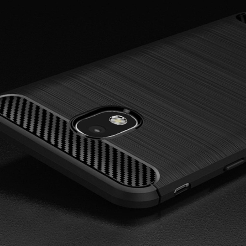 Husa de protectie Techsuit Carbon Silicone compatibil cu Samsung Galaxy J5 2017 J530 / Galaxy J5 Pro 2017, Negru