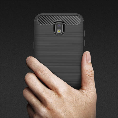 Husa de protectie Techsuit Carbon Silicone compatibil cu Samsung Galaxy J5 2017 J530 / Galaxy J5 Pro 2017, Negru