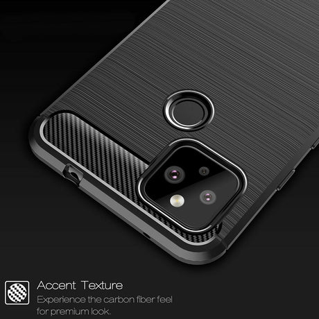 Husa de protectie Techsuit Carbon Silicone compatibil cu Google Pixel 4a 5G, Negru