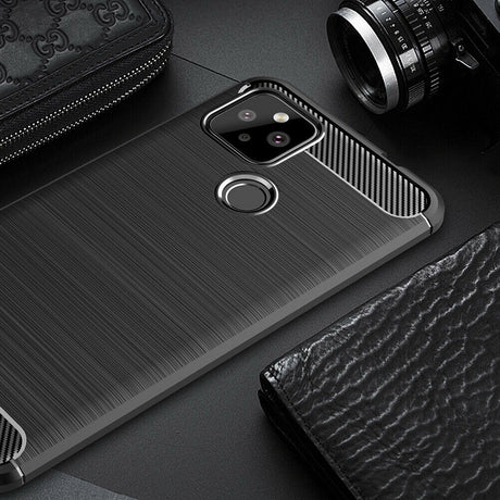 Husa de protectie Techsuit Carbon Silicone compatibil cu Google Pixel 4a 5G, Negru