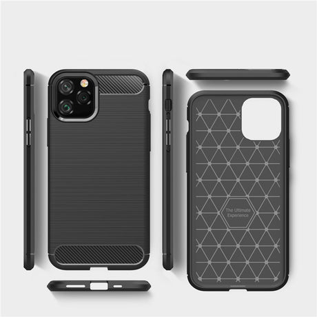Husa de protectie Techsuit Carbon Silicone compatibil cu iPhone 12 Pro Max, Negru
