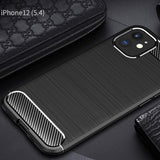 Husa de protectie Techsuit Carbon Silicone compatibil cu iPhone 12 Mini, Negru