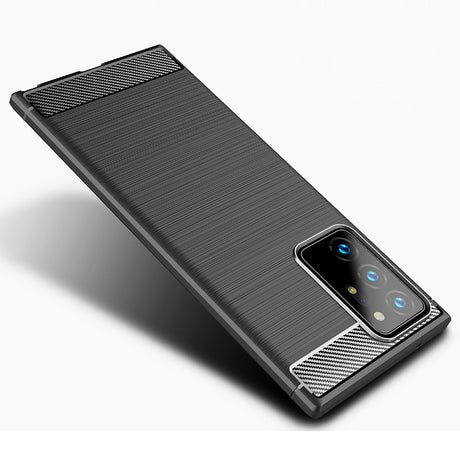 Husa de protectie Techsuit Carbon Silicone compatibil cu Samsung Galaxy Note 20 Ultra / Note 20 Ultra 5G, Negru