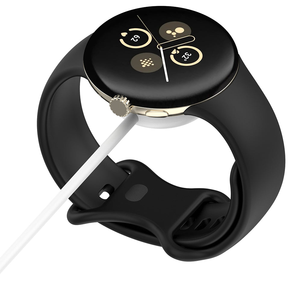 Incarcator Techsuit SmartWatch Wireless Charging Cable (THC5), for Google Pixel Watch 3 (41mm, 45mm) / 2 / Fitbit Ace LTE, USB, Alb