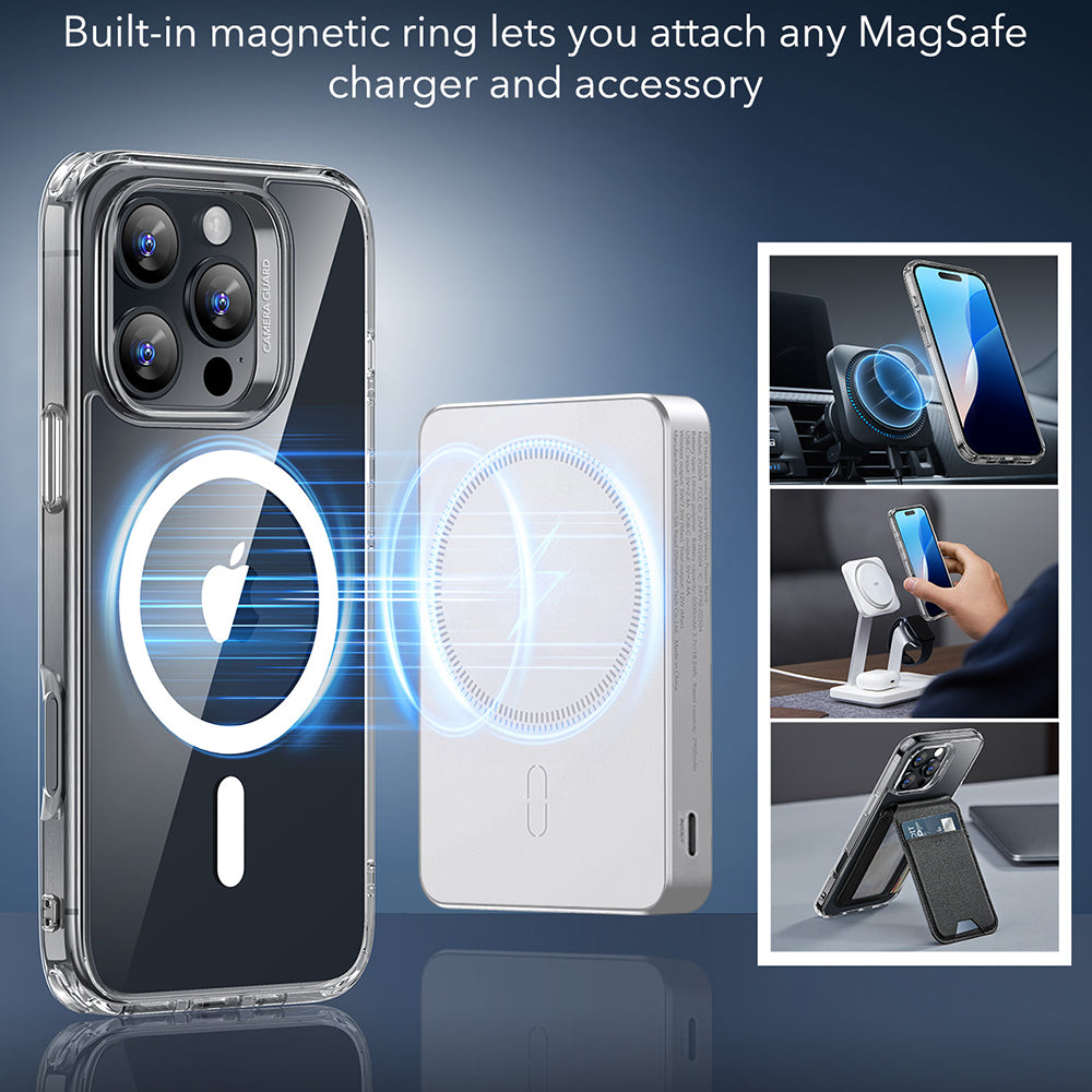 Husa de protectie ESR Classic Hybrid HaloLock compatibil cu iPhone 16 Pro Max, Transparent