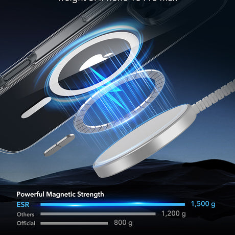 Husa de protectie ESR Classic Hybrid HaloLock compatibil cu iPhone 16 Pro Max, Transparent