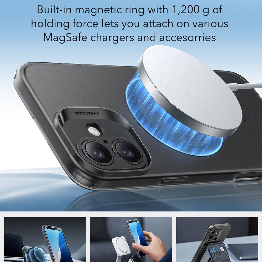 Husa de protectie ESR Zero HaloLock compatibil cu iPhone 16 Plus, Negru Mat