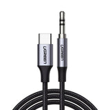 Adaptor Ugreen Audio Cable Adapter AV143 (30633), Type-C to Jack 3.5mm, 1m, Deep Gray