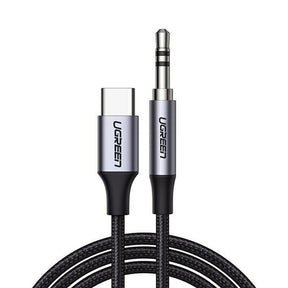 Adaptor Ugreen Audio Cable Adapter AV143 (30633), Type-C to Jack 3.5mm, 1m, Deep Gray