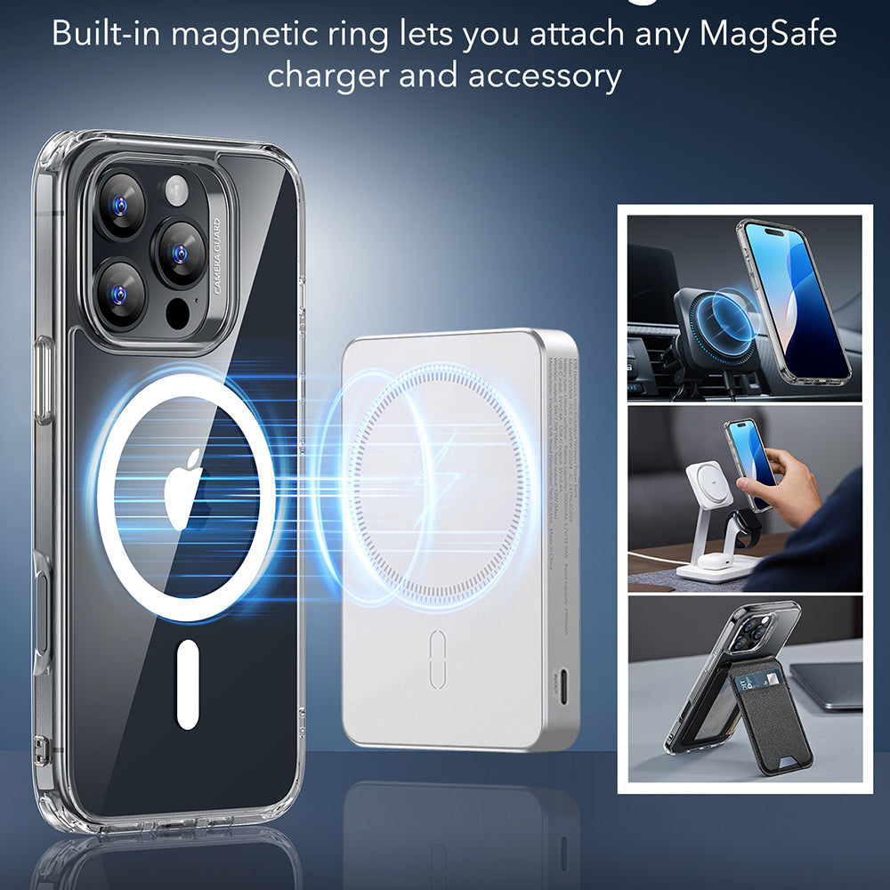 Husa de protectie ESR Classic Hybrid HaloLock compatibil cu iPhone 16 Pro, Transparent