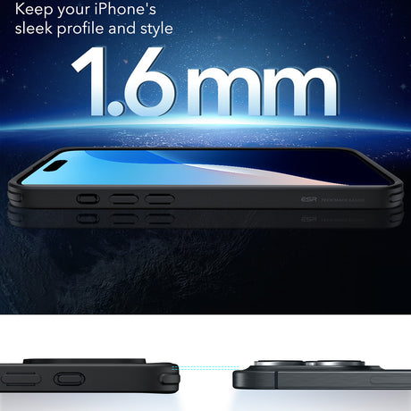 Husa de protectie ESR Classic Hybrid HaloLock compatibil cu iPhone 16 Pro, Negru Mat