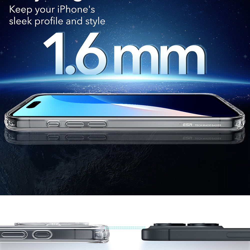 Husa de protectie ESR Classic Hybrid HaloLock compatibil cu iPhone 16, Transparent