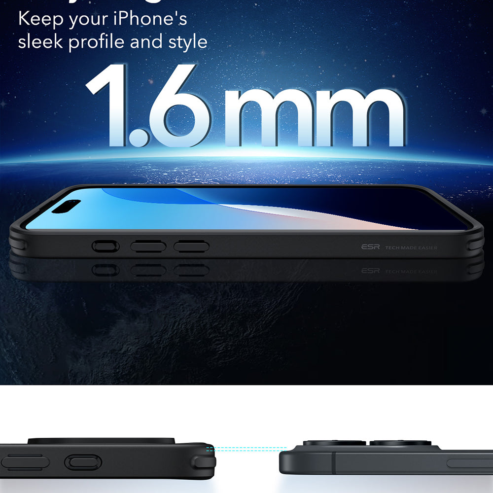 Husa de protectie ESR Classic Hybrid HaloLock compatibil cu iPhone 16, Negru Mat