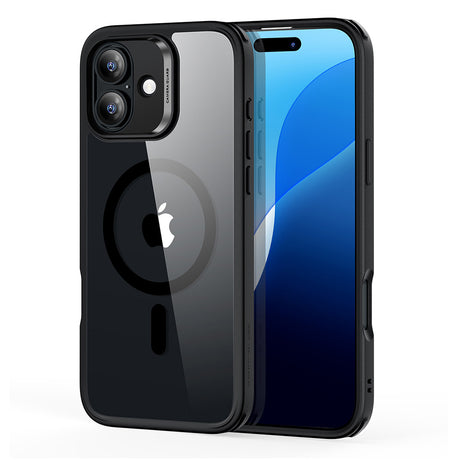 Husa de protectie ESR Classic Hybrid HaloLock compatibil cu iPhone 16, Transparent Black