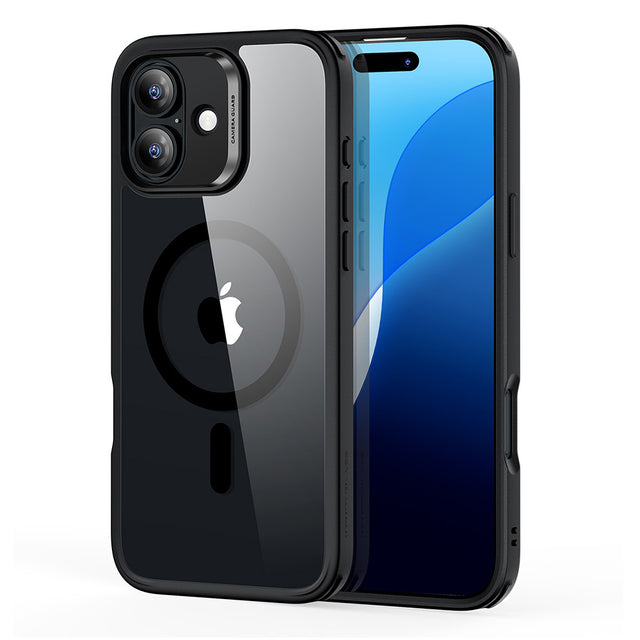 Husa de protectie ESR Classic Hybrid HaloLock compatibil cu iPhone 16, Transparent Black