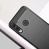 Husa de protectie Techsuit Carbon Silicone compatibil cu Huawei Y6p, Negru