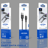 Cablu Lito (LD06L), USB to Lightning, 2.4A, PVC, 1m, Negru
