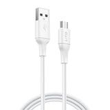 Cablu de Date cu Mufe USB, Micro-USB, 2.4A, 1m - Lito (LD06V) - White