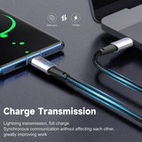 Cablu Lito (LD10CL), Type-C to Lightning, Fast Charging, 30W, with LED Light, 1m, Negru