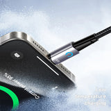 Cablu Lito (LD10CL), Type-C to Lightning, Fast Charging, 30W, with LED Light, 1m, Negru