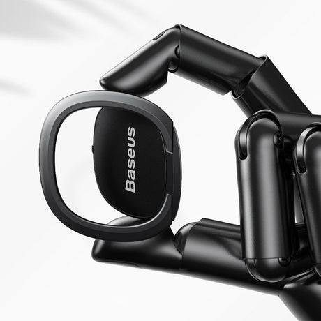 Suport Baseus Phone Ring Invizible (SUYB-0R), Standing and Folding Feature, 360° Rotating, Ultra-Thin, 3M Adhesive, Roz Auriu