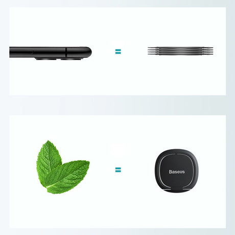 Suport Baseus Phone Ring Invizible (SUYB-0R), Standing and Folding Feature, 360° Rotating, Ultra-Thin, 3M Adhesive, Roz Auriu
