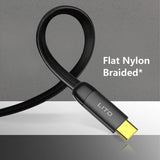 Cablu Lito (LD11C), USB to Type-Cn Fast Charging, Angled Design, Gold Plated Interface, 2.4A, 1m, Negru