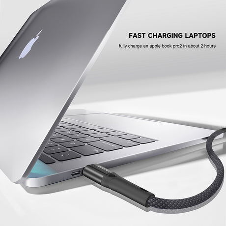 Cablu Lito (LD14), USB to Type-C Fast Charging 60W, 480Mbps, Nylon, 1m, Negru