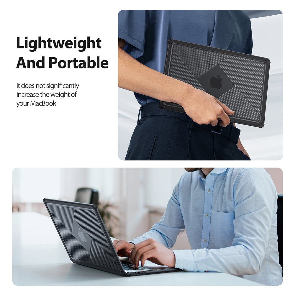 Husa de protectie MacBook Dux Ducis LCGH Series compatibil cu MacBook Pro 14" (2021 / 2023), Roz