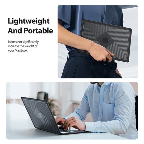 Husa de protectie MacBook Dux Ducis LCGH Series compatibil cu MacBook Pro 14" (2021 / 2023), Roz