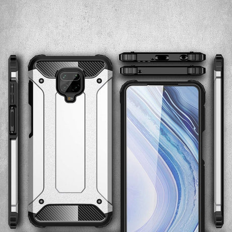Husa de protectie Techsuit Hybrid Armor compatibil cu Xiaomi Redmi Note 9S / Note 9 Pro / Note 9 Pro Max, Negru