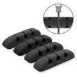 Cablu Ringke Organizer (set de 4), 4 x 3 Slots, Negru