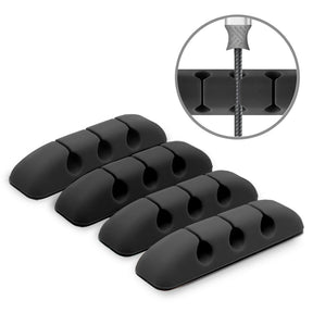 Cablu Ringke Organizer (set de 4), 4 x 3 Slots, Negru