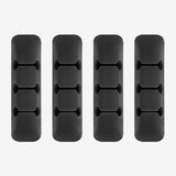 Cablu Ringke Organizer (set de 4), 4 x 3 Slots, Negru