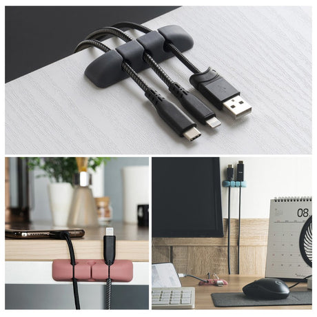 Cablu Ringke Organizer (set de 4), 4 x 3 Slots, Multicolor