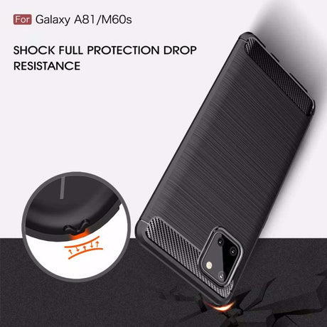 Husa de protectie Techsuit Carbon Silicone compatibil cu Samsung Galaxy Note 10 Lite, Negru