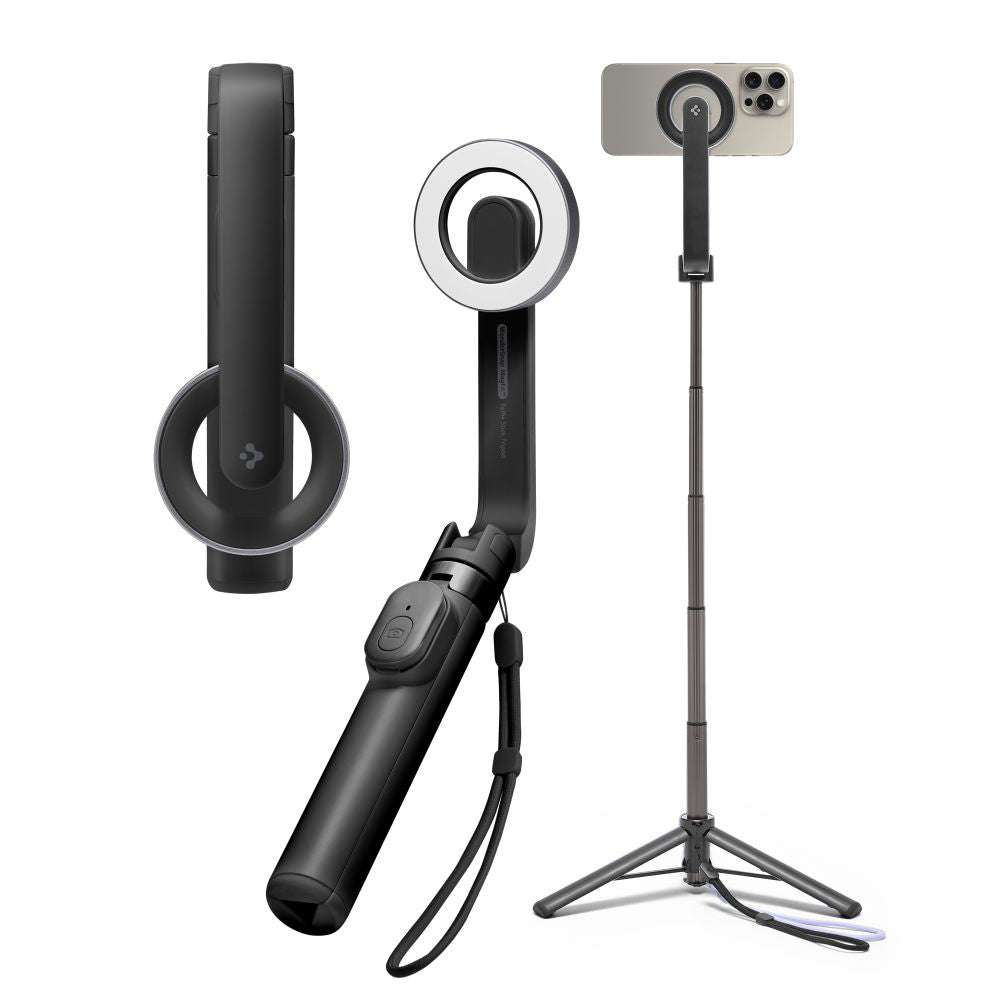Selfie Stick Spigen S571W (AMP07656), MagSafe, Tripod, Bluetooth, Negru