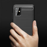 Husa de protectie Techsuit Carbon Silicone compatibil cu Samsung Galaxy A71 4G, Negru