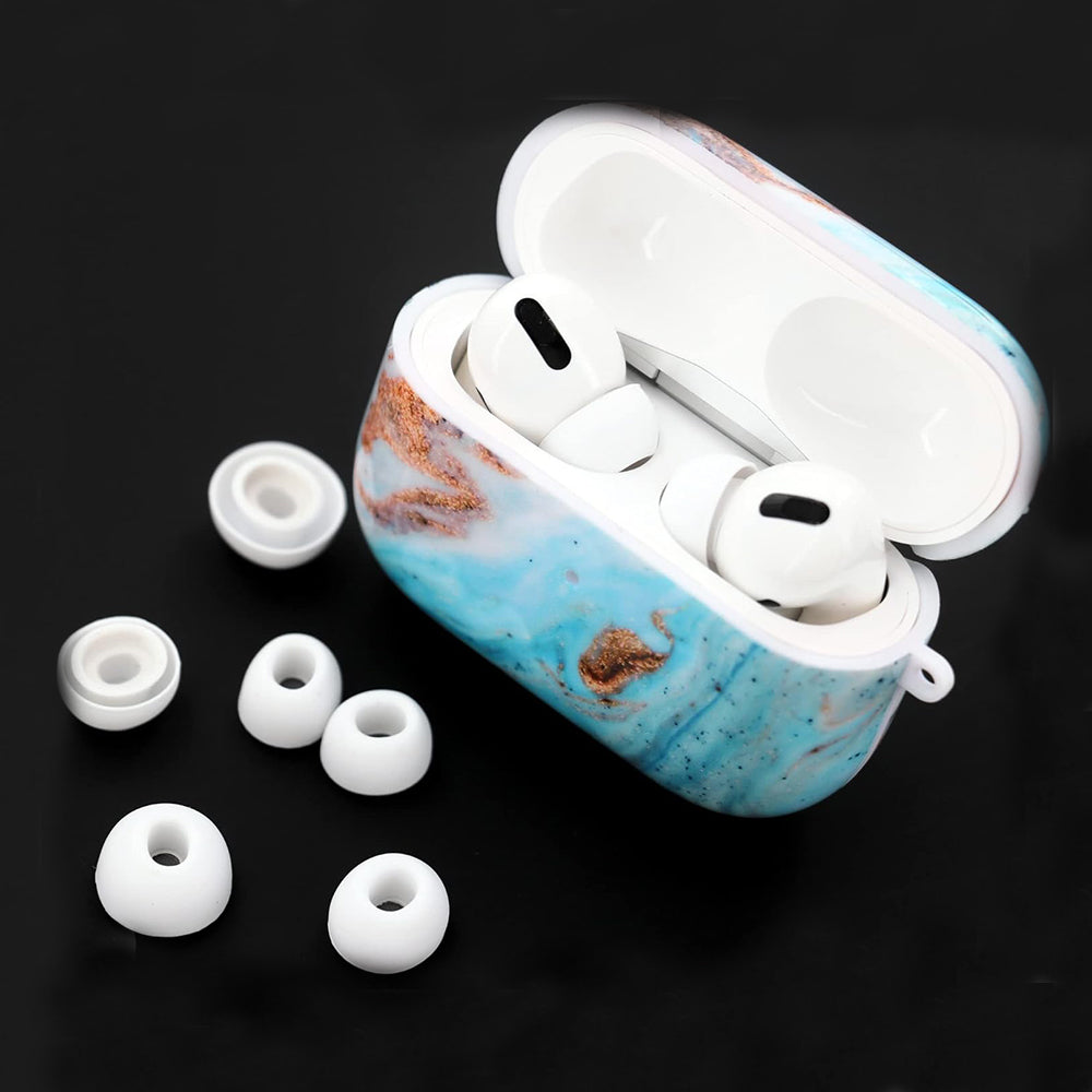 Casti Techsuit (set de 3) Replacement Ear Tips AirVibe (ET1), for Apple AirPods Pro 1 / 2, Premium Silicone XS, S, L Sizes, Alb