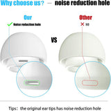 Casti Techsuit (set de 3) Replacement Ear Tips AirVibe (ET1), for Apple AirPods Pro 1 / 2, Premium Silicone XS, S, L Sizes, Alb