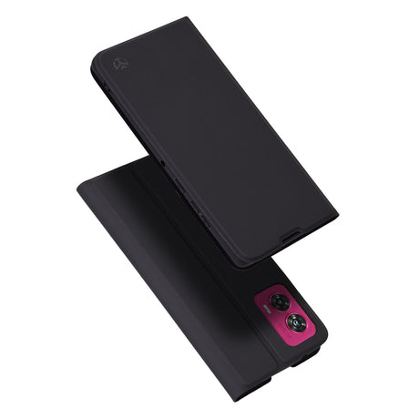 Husă Techsuit Magskin Book neagră pentru Motorola Edge 50 Fusion
