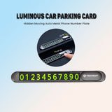 Gadget Techsuit Premium Phone Number Plate (PNP1), Temporary Parking Sign for Dashboard, Zinc Alloy, Removable Adhesive, Negru