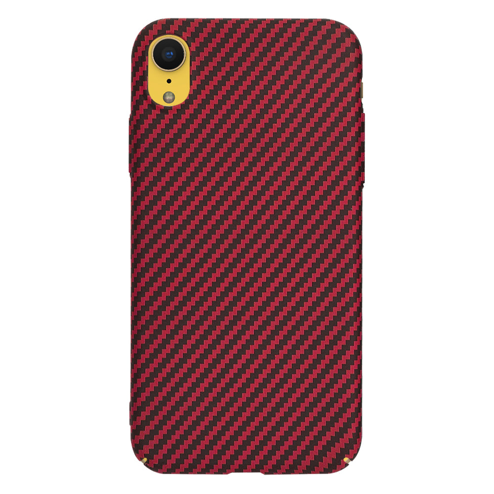 Husa de protectie Techsuit Carbonite FiberShell compatibil cu iPhone XR, Rosu