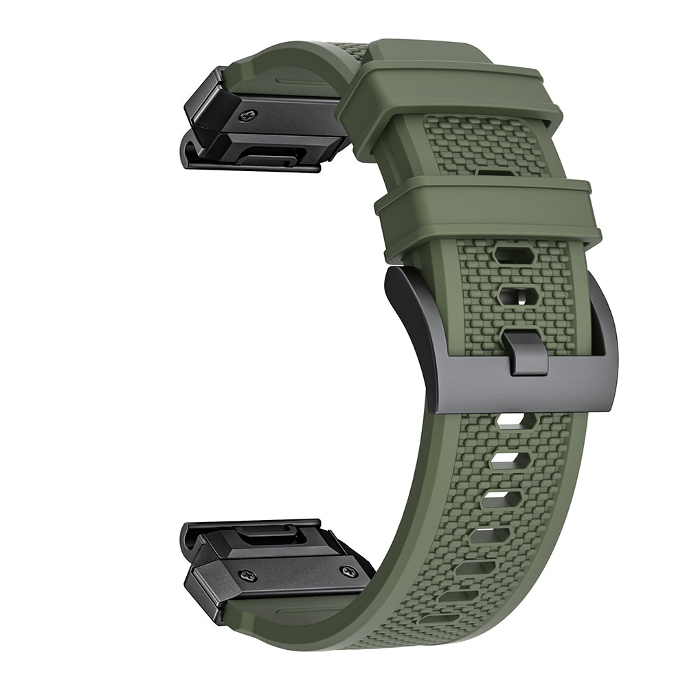 Curea smartwatch Techsuit Watchband QuickFit compatibil cu Garmin Fenix 5/6/7, Verde